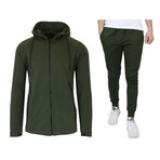 Tech Fleece Hoodie + Jogger Sets // Military Green (XL)