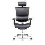 X4 Leather Executive Chair + Headrest (Black)