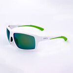 Smith // Unisex Hookshot Polarized Sunglasses // Matte White + Green