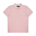 Pocketed Pique Polo + Jacquard Knit Trim // Tickled (L)