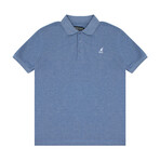 Yarn Dyed Heather Effect Pique Polo // Blue Lolite (L)
