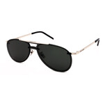 Saint Laurent // Men's SL416-Mask-001 Sunglasses // Black + Silver