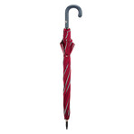 Large Striped Umbrella + Leather Handle // Red