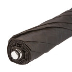 Check Folding Umbrella + Leather Handle // Brown