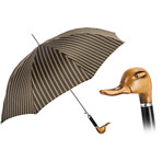 Hand Carved Duck Umbrella // Brown