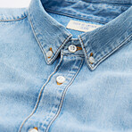 Rit Denim Long-Sleeve Button Down Shirt // Light Blue (M)