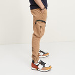 Exaggerated-Pocket Cargo Joggers // Beige (M)