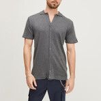 Short-Sleeve Button-Up Camp Shirt // Anthracite (M)