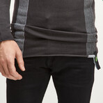 Elongated Contrasting Sweater // Anthracite (XS)