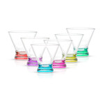 Kolor Martini Glasses // 8 oz // Set of 6