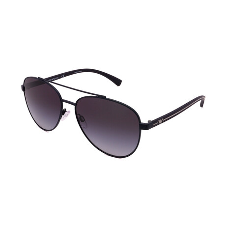 Armani // Men's EA2079 30928G Aviator Sunglasses // Black + Blue