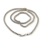 Sterling Silver Oxidized Popcorn Chain // 3mm (18")