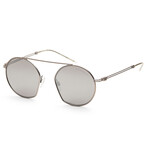 Emporio Armani // Men's EA2078-30456G50 Matte Sunglasses // Silver + Light Gray Mirror