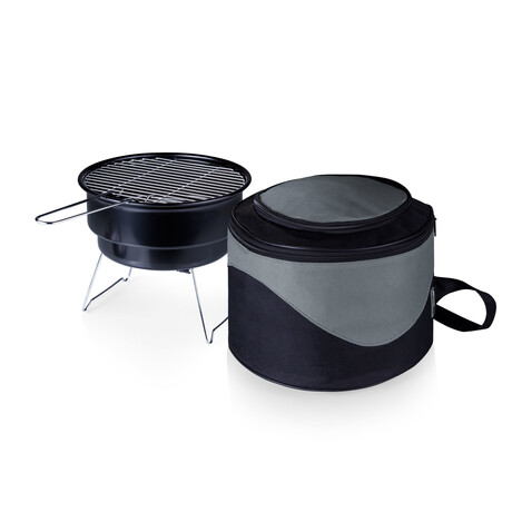 Caliente Portable Charcoal Grill + Cooler Tote