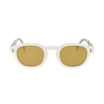 Men's Round Sunglasses // Ivory + Brown