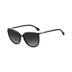 FENDI // Women's Cat Eye Sunglasses // Black + Dark Gray