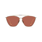 Women's Cat Eye Sunglasses // Gold Copper + Burgundy