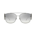 Women's Square Sunglasses // Ruthenium + Gray Mirror