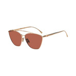 Women's Cat Eye Sunglasses // Gold Copper + Burgundy