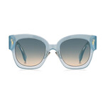 Women's Square Sunglasses // Gray + Blue