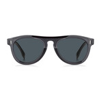 Men's Round Sunglasses // Gray + Blue