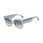 Women's Square Sunglasses // Gray + Blue