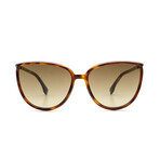 Women's Cat Eye Sunglasses // Dark Havana + Brown