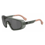 Men's Shield Sunglasses // Gray + Silver