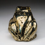 Genuine Polished Hand Carved Pyrite Frog
