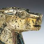 Genuine Polished Hand Carved Pyrite Horse