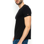 Cole Round Neck Short Sleeve T-Shirt // Black (S)