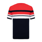 Nick Knitwear T-Shirt // Navy + Red (3XL)