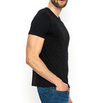 Cole Round Neck Short Sleeve T-Shirt // Black (M)