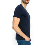 Quinn V-Neck Short Sleeve T-Shirt // Navy (2XL)