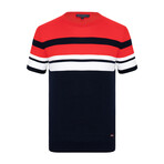 Nick Knitwear T-Shirt // Navy + Red (2XL)