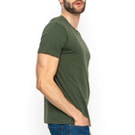 Colton Round Neck Short Sleeve T-Shirt // Green (M)