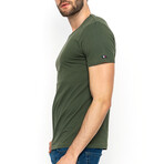 Colton Round Neck Short Sleeve T-Shirt // Green (S)