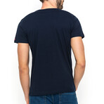 Sean Round Neck Short Sleeve T-Shirt // Navy (L)