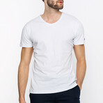 Wes V-Neck Short Sleeve T-Shirt // White (S)
