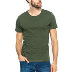 Colton Round Neck Short Sleeve T-Shirt // Green (M)