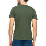 Colton Round Neck Short Sleeve T-Shirt // Green (L)