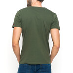 Zane V-Neck Short Sleeve T-Shirt // Green (L)