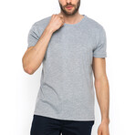 Jaxon Round Neck Short Sleeve T-Shirt // Gray (XS)