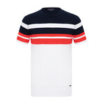 Christian Knitwear T-Shirt // White + Navy (3XL)