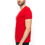 Frank V-Neck Short Sleeve T-Shirt // Red (XS)