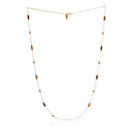 Roberto Coin // New Barocco Station 18k Rose Gold + Diamond Chain-Link Necklace // 36" // Store Display