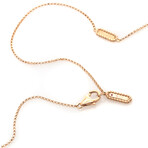Roberto Coin // New Barocco Station 18k Rose Gold + Diamond Chain-Link Necklace // 36" // Store Display