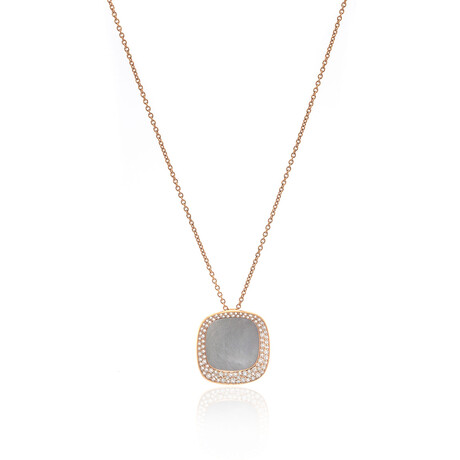 Roberto Coin // Carnaby Street Diamond + Mother Of Pearl Necklace // 18" // Store Display
