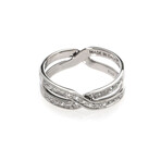Damiani // Abbracio 18k White Gold Diamond Ring IV // Ring Size 6.5 // Store Display