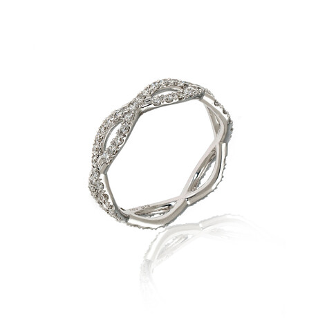 Roberto Coin // 18k White Gold Diamond Ring // Ring Size 6.25 // Store Display